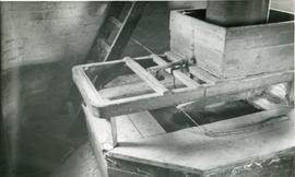 Millstone and machinery, Downfield Mill, Soham