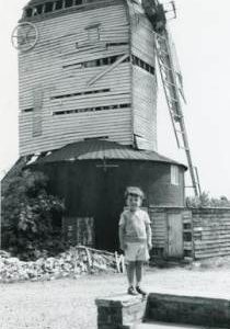 Downs Mill, Bexhill, derelict with child