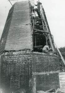 Jolesfield Mill, Partridge Green, under demolition