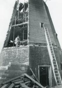 Jolesfield Mill, Partridge Green, under demolition