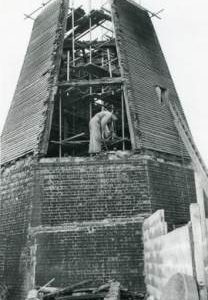 Jolesfield Mill, Partridge Green, under demolition