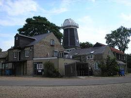 View of the mill buildings