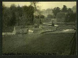 Winchester, Dam and Sluice, Wharf Mill, 31 Dec `53