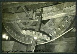 Bruges N. post mill. Brake Wheel and Wallower