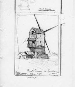 Postmill on Hunts Common nr Banham, Norfolk