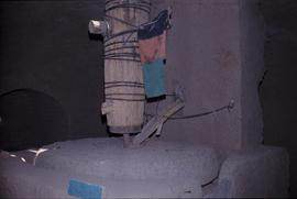 Stones and bottom end of windshaft, Horizontal windmill, Islam Qala, Herat