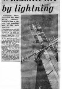 Damaged sail, Pakenham Windmill, Pakenham