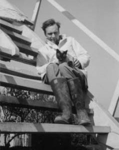 Miller and cat, post mill, Syleham