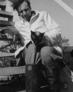 Miller and cat, post mill, Syleham