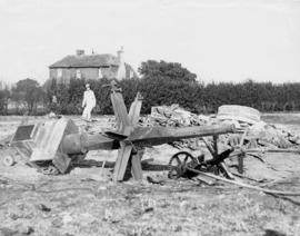 Windshaft amidst wreckage