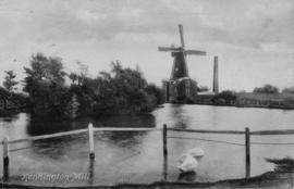Wind, steam and water mill, Kennington, showing wind and water mills plus chimney