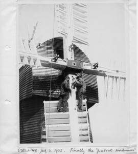 New sweeps being fitted, Davison's Mill, Stelling Minnis