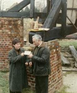 Presentation of cheque for the grant, post mill, Chinnor
