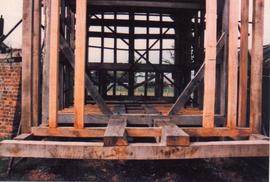 Lower buck frame with studs, braces and sheers, post mill, Chinnor