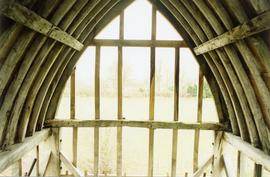 Interior of Buck, showing Rafters and Studs, post mill, Chinnor