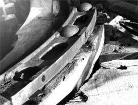 Detail of shot curb, smock mill, South Ockendon