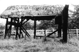 Horse wheel structure with winding drum on far right, Mierscourt Horse Wheel, Rainham