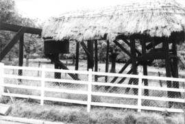 Horse wheel structure with winding drum on far left, Mierscourt Horse Wheel, Rainham