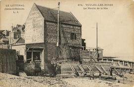 Veules-Les-Roses - view of tide mill and buildings