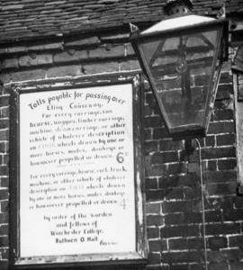 Bill of tolls at tollgate, Eling Tide Mill, Totton and Eling