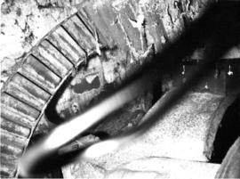 Pit wheel and wallower, Place Mill, Christchurch