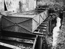 Trough above waterwheels, Waltham Chase Mill, Bishop's Waltham