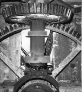 Pitwheel and wallower, Waltham Chase Mill, Bishop's Waltham