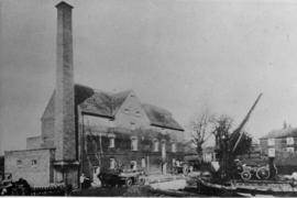 Watermill, Brantham, showing stour barge