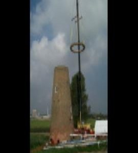 Curb being lifted onto Hardley Mill