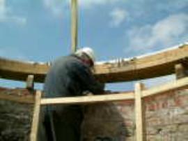 Curb being fitted onto Hardley Mill