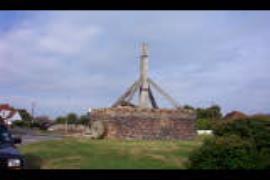 Roundhouse and trestle of Downs Mill, Bexhill