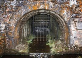 Underside of waterwheel, Killhope Lead Mining Centre, Cowshill