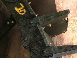 Brindley's Mill, Leek - iron starts of waterwheel