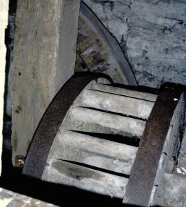 Pit mill, Roadwater, Somerset, lantern wheel, pit wheel beyond