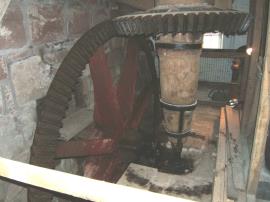 Brindley's Mill, Leek - pit wheel and wallower