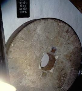Dunster, Castle Mill, Somerset,  runner stone, French burr composite