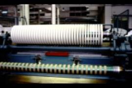 Castlefields Paper Mill, slit reels take off finished product