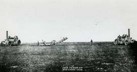 Agricultural steam traction engines in the field