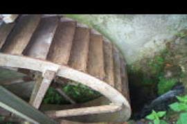 View of the waterwheel, Kingstone Lower Mill, Ashbury