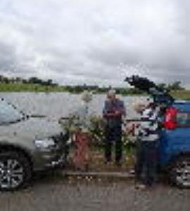 Bromley Mill, Gerrard's Bromley, Eccleshall - millpond and MMG members