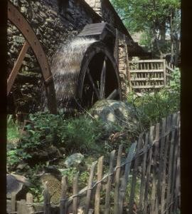View of the Waterwheel, Eskdale Mill, Boot, Cumbria