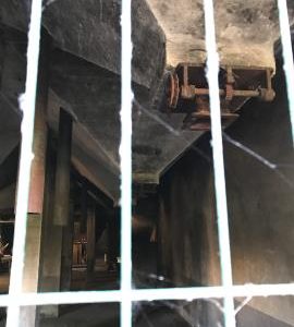 View of hoppers inside the mill