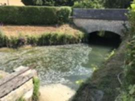 View of the mill race from the sluice