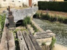 View of the sluice and mill race