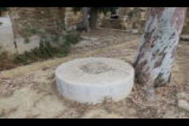 Millstone in the courtyard of the Venetian Palace ruins, Famagusta