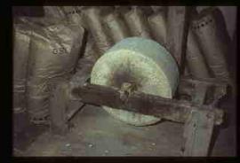 Felton Mill, Northumberland, barley machine stone