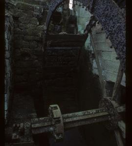 Harracle's Mill, Rudyard, Staffordshire, detail of waterwheel rim