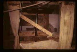 Bridge and stone nut, Carew Tidal Mill, Carew, Pembrokeshire