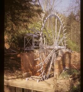 Painshill Park Waterwheel, Cobham, Surrey during repairs