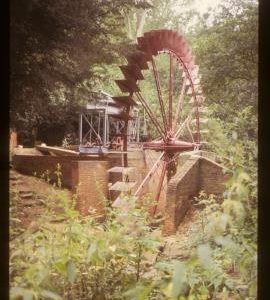 Wheel with paddles, Painshill Park Waterwheel, Cobham, Surrey